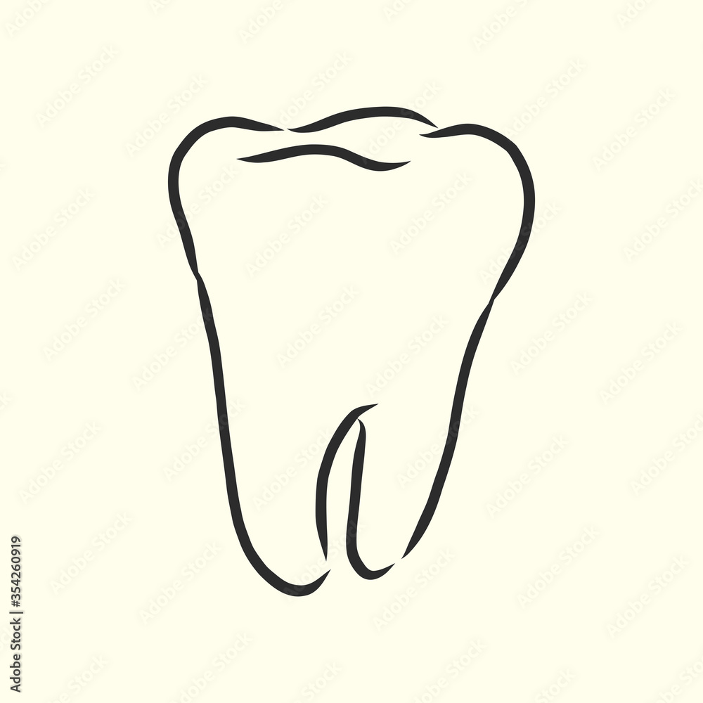 Hand-drawn black lines sketch molar, tooth. Doodle drawing. Object, Element, icon Component manuals, books or packaging, isolated vector . human tooth, vector sketch illustration Hand-drawn black lines sketch molar, tooth. Doodle drawing. Object, Element, icon Component manuals, books or packaging, isolated vector . human tooth, vector sketch illustration