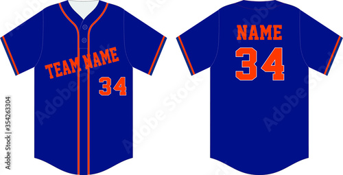 Baseball jersey uniform templates mock ups vector 