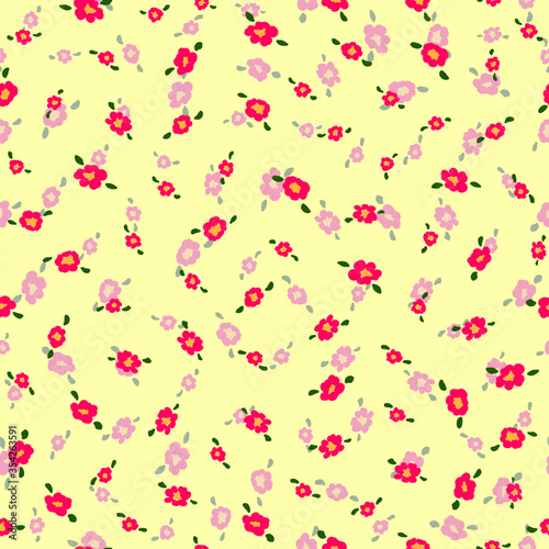 Seamless floral pattern. Floral print. Small flowers. Print for printing on fabric, wallpaper, postcards, paper and various surfaces.