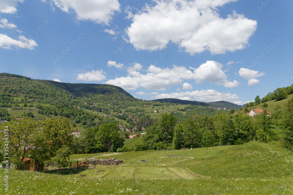 Fototapeta premium Village de Bussang dans les Vosges