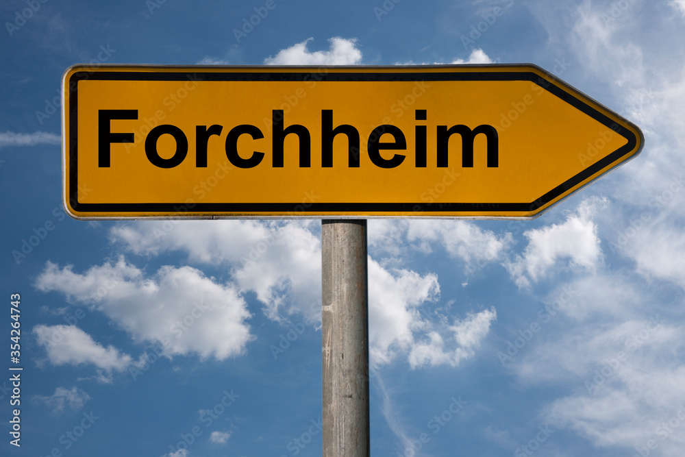 Obraz premium Wegweiser Forchheim