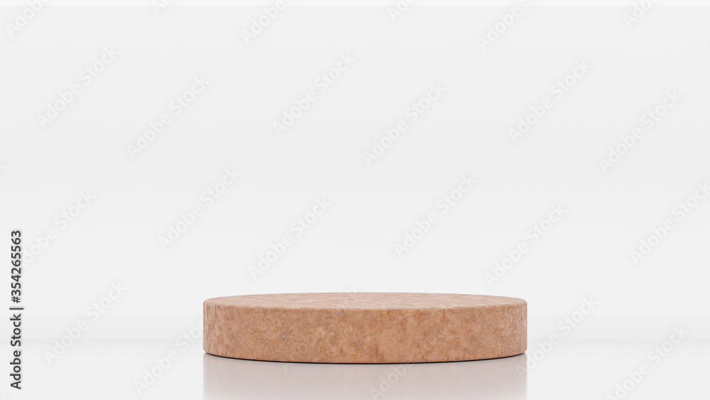 Cylinder podiums on white background. Abstract minimal scene with geometrical. Scene to show cosmetic products presentation. Mock up design empty space. Showcase, shopfront, display case,3d render