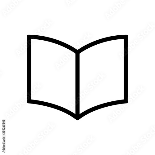 Open book line icon