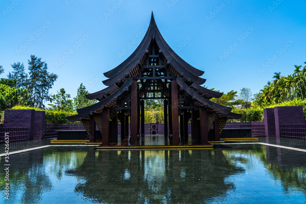 pagoda style welcome pavilion in Krabi Thailand