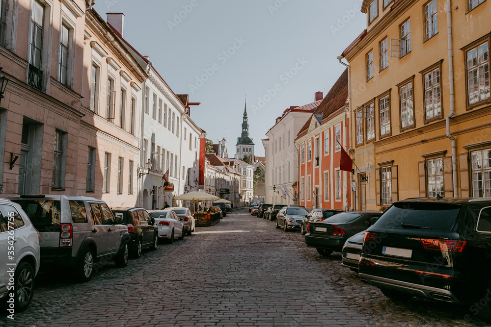street in the old city of Tallinn 