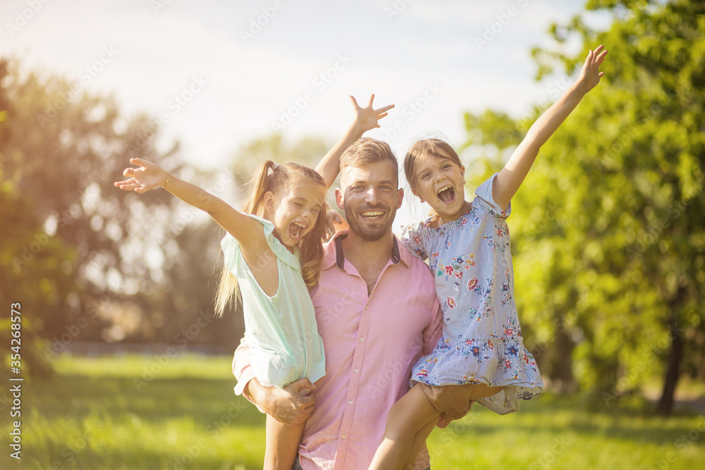 Fototapeta premium We have best father on the world.