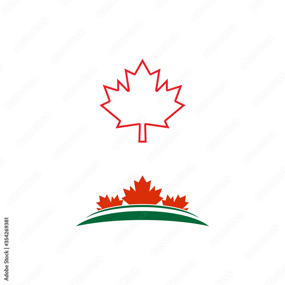 Fototapeta premium Maple leaf vector illustration