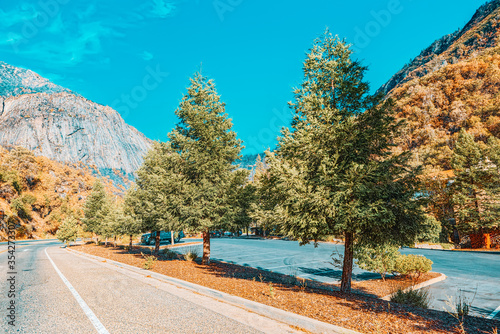 Magnificent national American natural park - Yosemite.