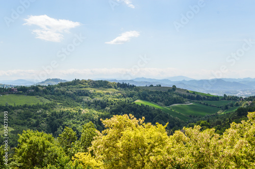 Hills around Bologna viewed from Monte della Guardia hill © sebastianosecondi