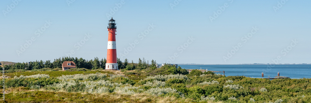 Panoramic view of the Lighthouse Hörnum, Sylt, Schleswig-Holstein, Germany