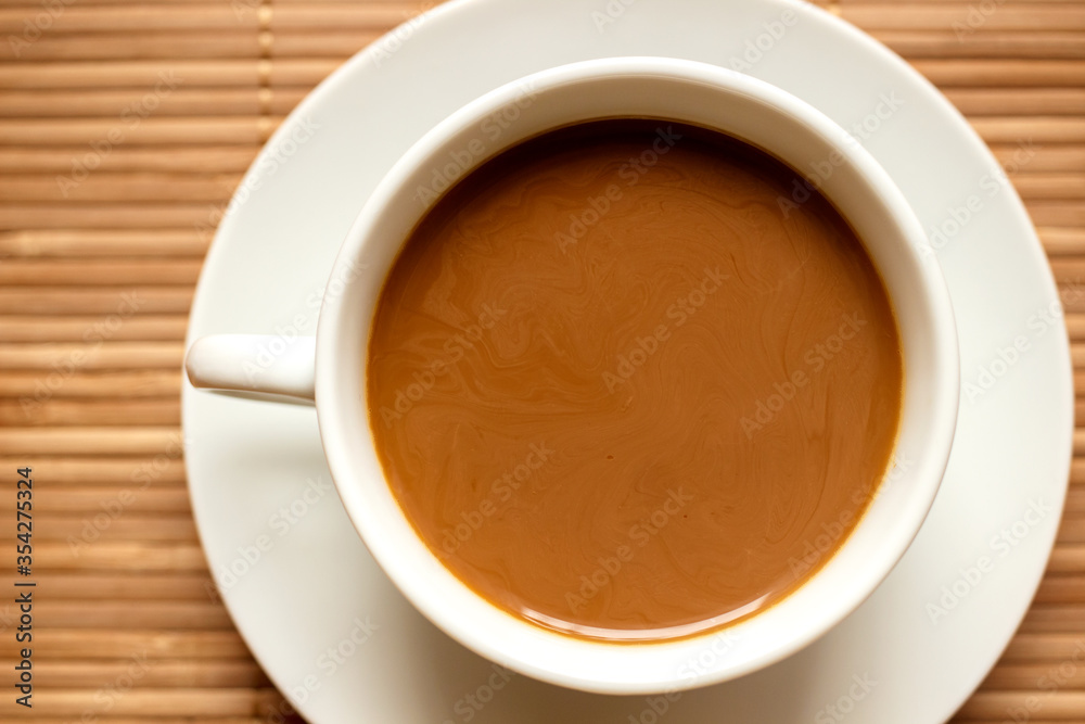 Cup of coffee on a saucer Cup of coffee on a saucer