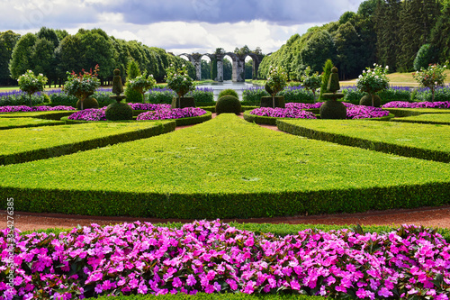 Canvas-taulu Parterre en los jardines del chateau de Maintenon