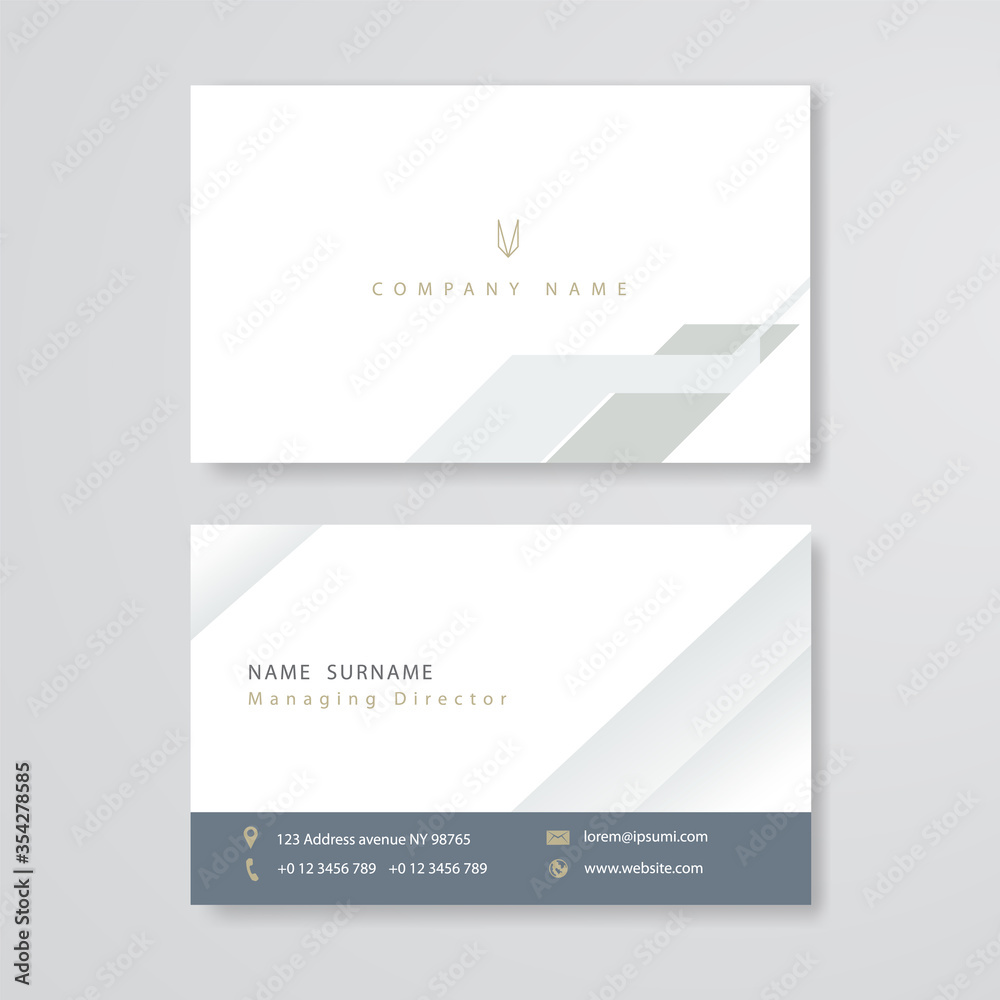 Fototapeta premium White business card template flat design vector