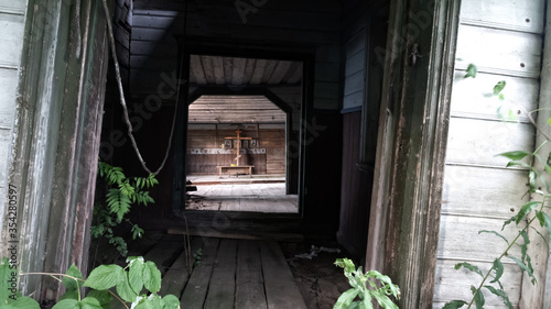 Abandoned Orthodox Church in the Russian province photo