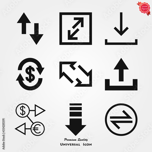Free Download Transfer vector icon. Money symbol isolated on background. - GFXLoad