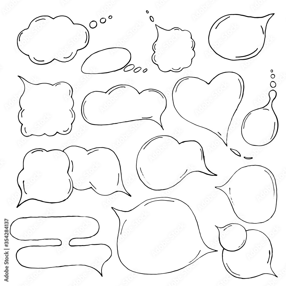 Obraz premium Speech bubbles set