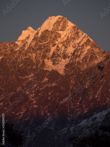 Nepal. Langtang Lirung 7,234 m​ at sunset.