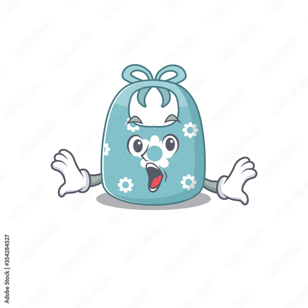 Baby apron mascot design concept having a surprised gesture Baby apron mascot design concept having a surprised gesture