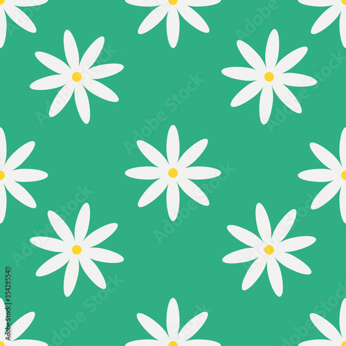 Floral seamless background vector illustration. Green invitation template. Textile pattern. Elegant decoration. Summer backdrop.