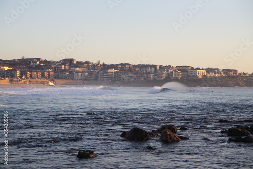 Sunrise over beach in Sydney