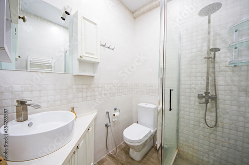 House and apartment toilet interior