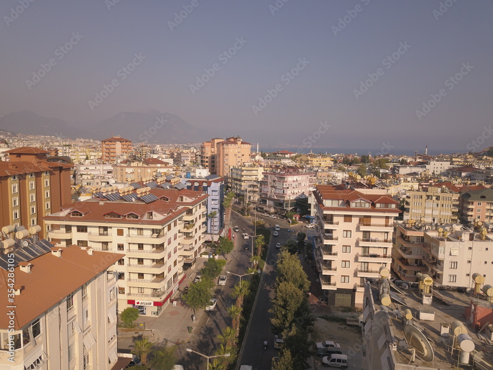 Obraz premium Aerial view of the city of Alanya, Turkey
