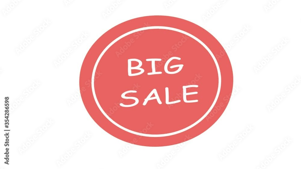 Big sale. Pink round sign for fasting. Abstract advertising promotion banner. Animation sale Big sale. Pink round sign for fasting. Abstract advertising promotion banner. Animation sale
