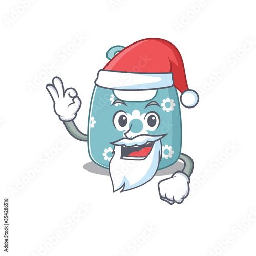 cartoon character of baby apron Santa having cute ok finger © kongvector
