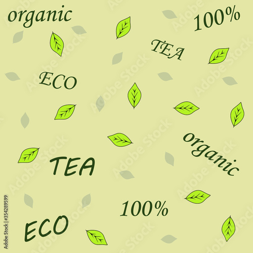 Seamless pattern with tea illustration. Suitable for restaurant menu design, brochures