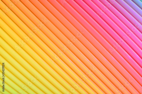 Kolorowa, plastikowa tęcza w mocnym zbliżeniu. © dysania