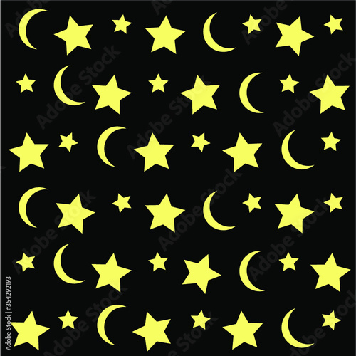 month and stars background texture