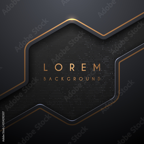 Abstract luxury black and gold background