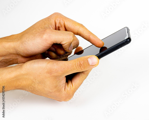 Hand gesture touch screen smartphone black screen