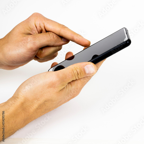 Hand gesture touch screen smartphone black screen