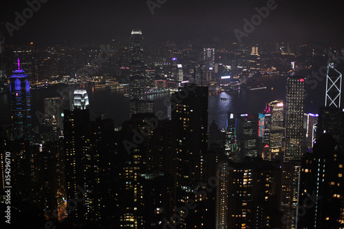 Victoria Peak Hong Kong noche