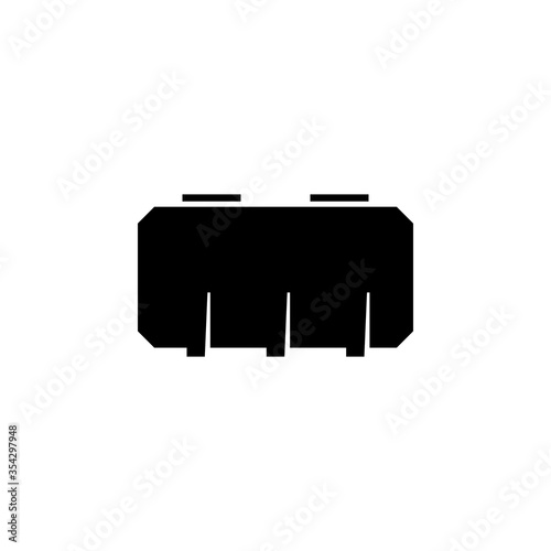 Septic tank silhouette icon. Clipart image isolated on white background