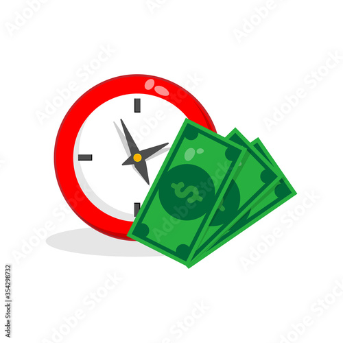 time is money concept.vector illustration