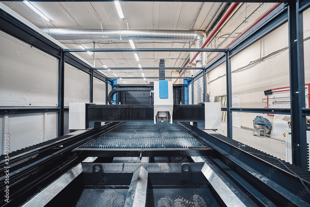 Fototapeta premium Knots and details of industrial machine tools close-up