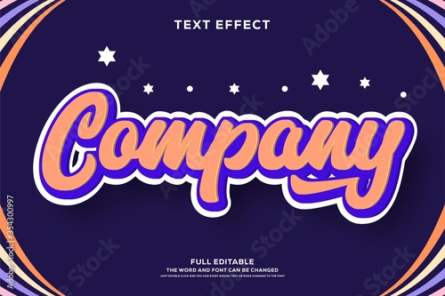 3d text effect editable font