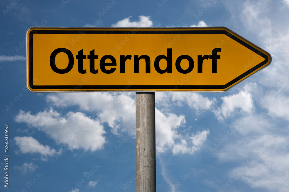 Fototapeta premium Wegweiser Otterndorf