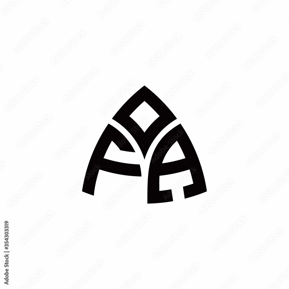 FA monogram logo with modern triangle style design template FA monogram logo with modern triangle style design template