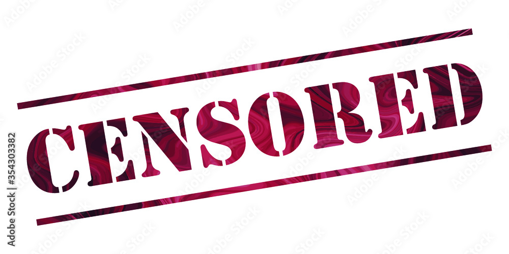 censored Vector stamp. White isolated censored Vector stamp. White isolated