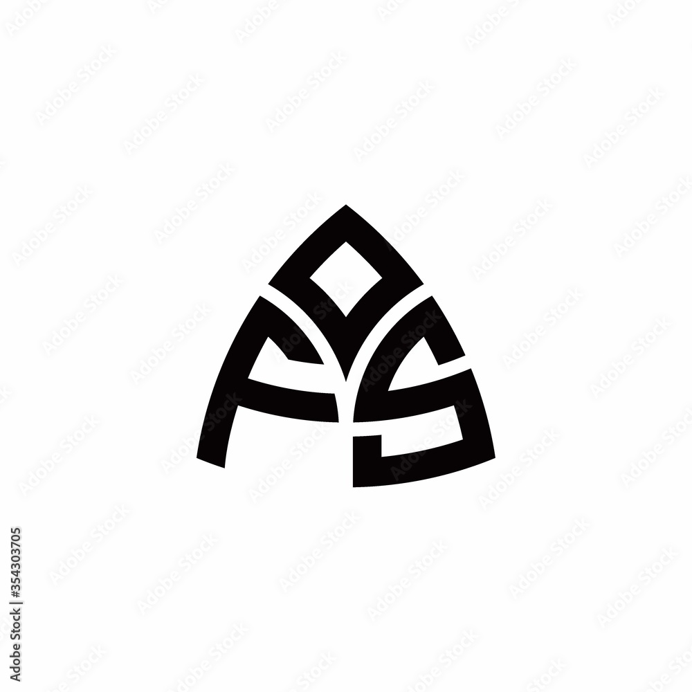 FS monogram logo with modern triangle style design template FS monogram logo with modern triangle style design template