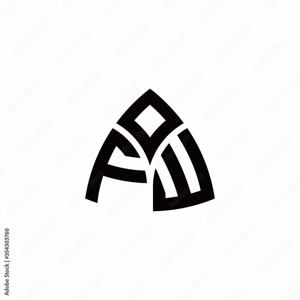 FW monogram logo with modern triangle style design template FW monogram logo with modern triangle style design template