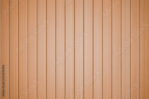 Fototapeta Naklejka Na Ścianę i Meble -  clean vertical light brown wooden wall background, showcase product, 3d rendering 