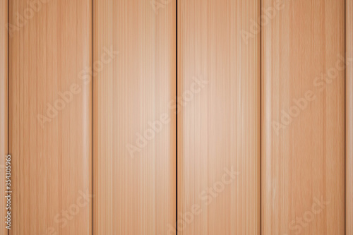 Fototapeta Naklejka Na Ścianę i Meble -  clean vertical light brown wooden wall background, showcase product, 3d rendering 