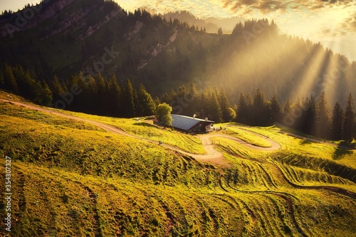 Sunset in the alps