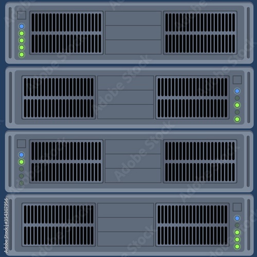 Network servers rack