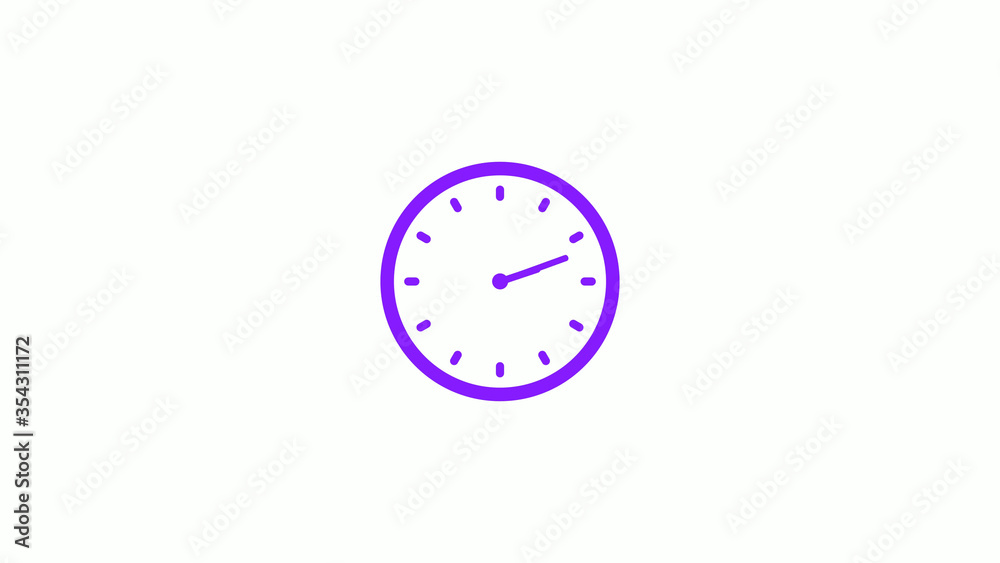 Amazing purple color clock isolated on white background Amazing purple color clock isolated on white background