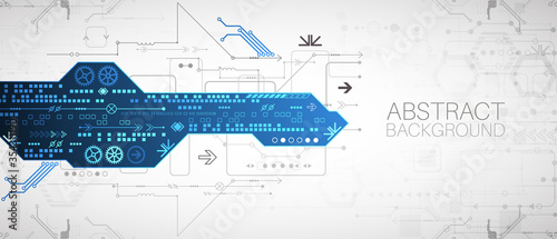 Abstract technology concept. High computer color background. Vector illustration